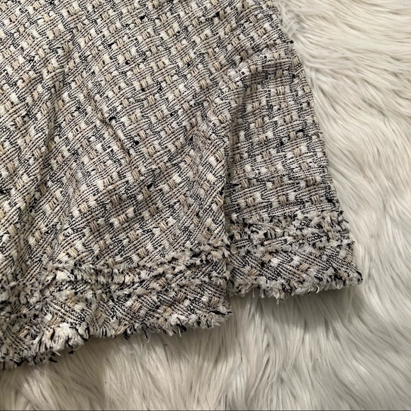 Lafayette 148 A-Line Flounce Skirt Beige Tweed - Picture 6 of 12